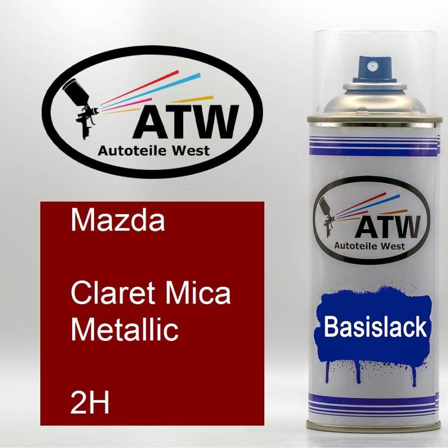 Mazda, Claret Mica Metallic, 2H: 400ml Sprühdose, von ATW Autoteile West.